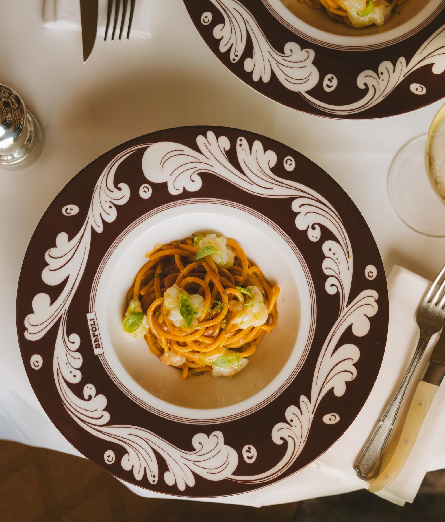 Spaghetti agli scampi e limone